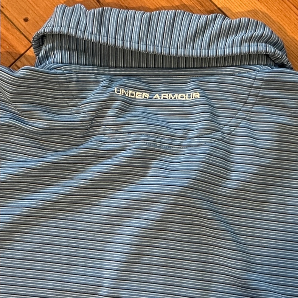 Under Armour Men's Blue Striped Polo Shirt - Picture 7 of 7